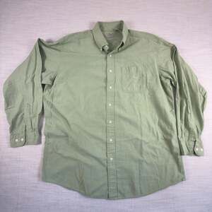 L.L.Bean Men's XL-Tall Long Sleeve Button Down Shirt Green
